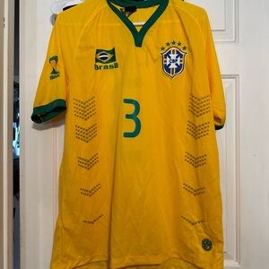 Yellow Brazil Soccer Jersey size L. 3/26/13